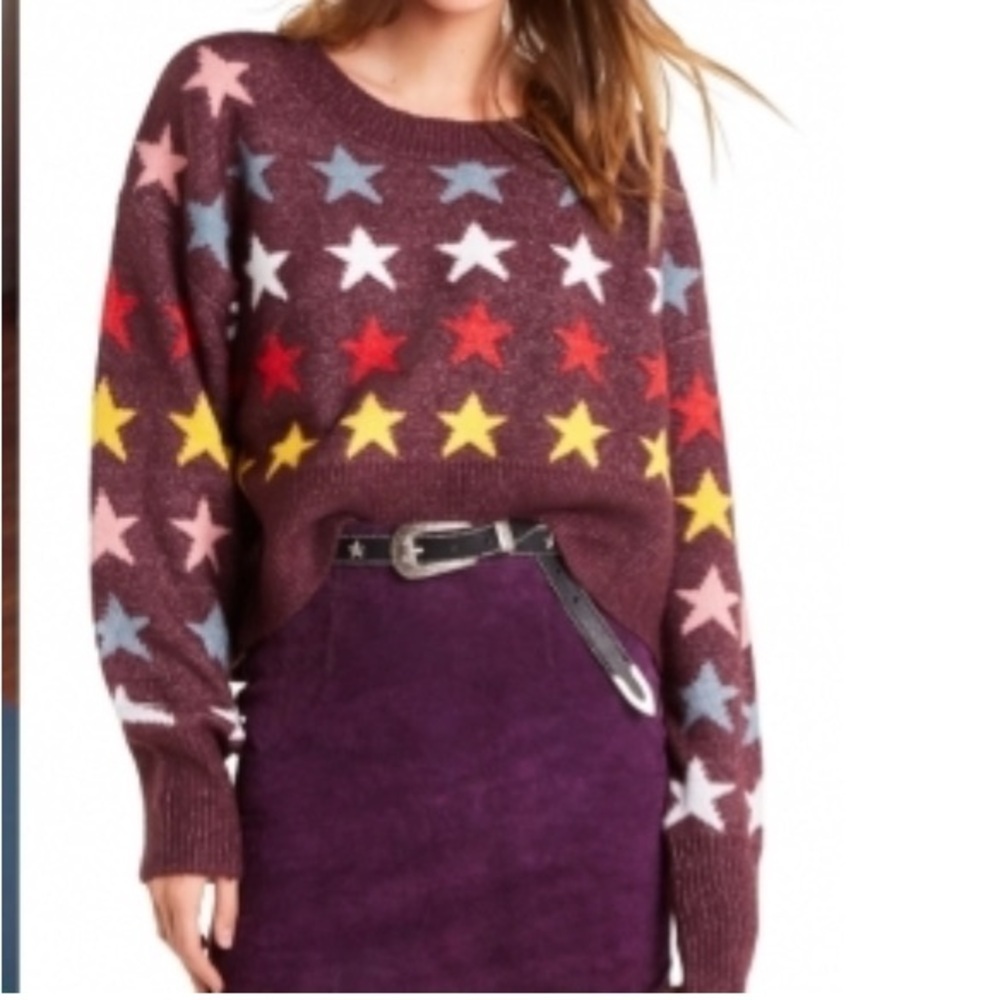Wild Fox Rainbow Star Sweater Size Xs Euc!